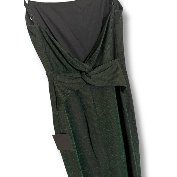 Lulu's Shimmering Black Midi Dress - Picture 3 of 7